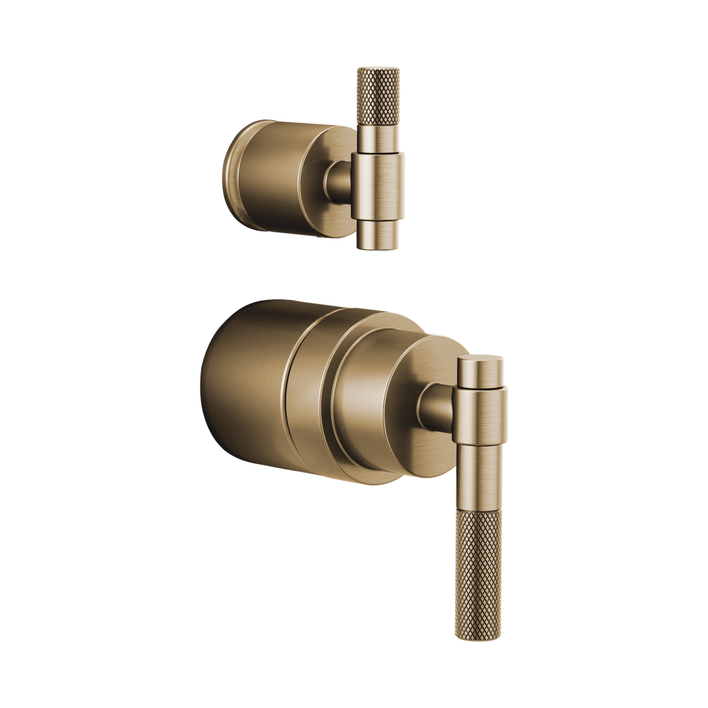 Brizo HL75P33-GL Litze Pressure Balance Valve Trim T-Lever Handle Kit Brilliance Luxe Gold