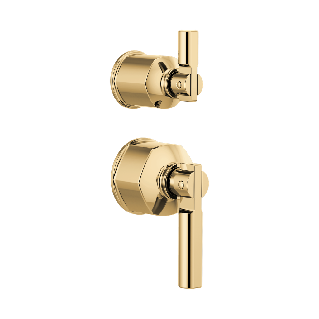 Brizo HL75P76-PG Invari Pressure Balance Valve With Diverter Trim Handle Kit Brilliance Polished Gold