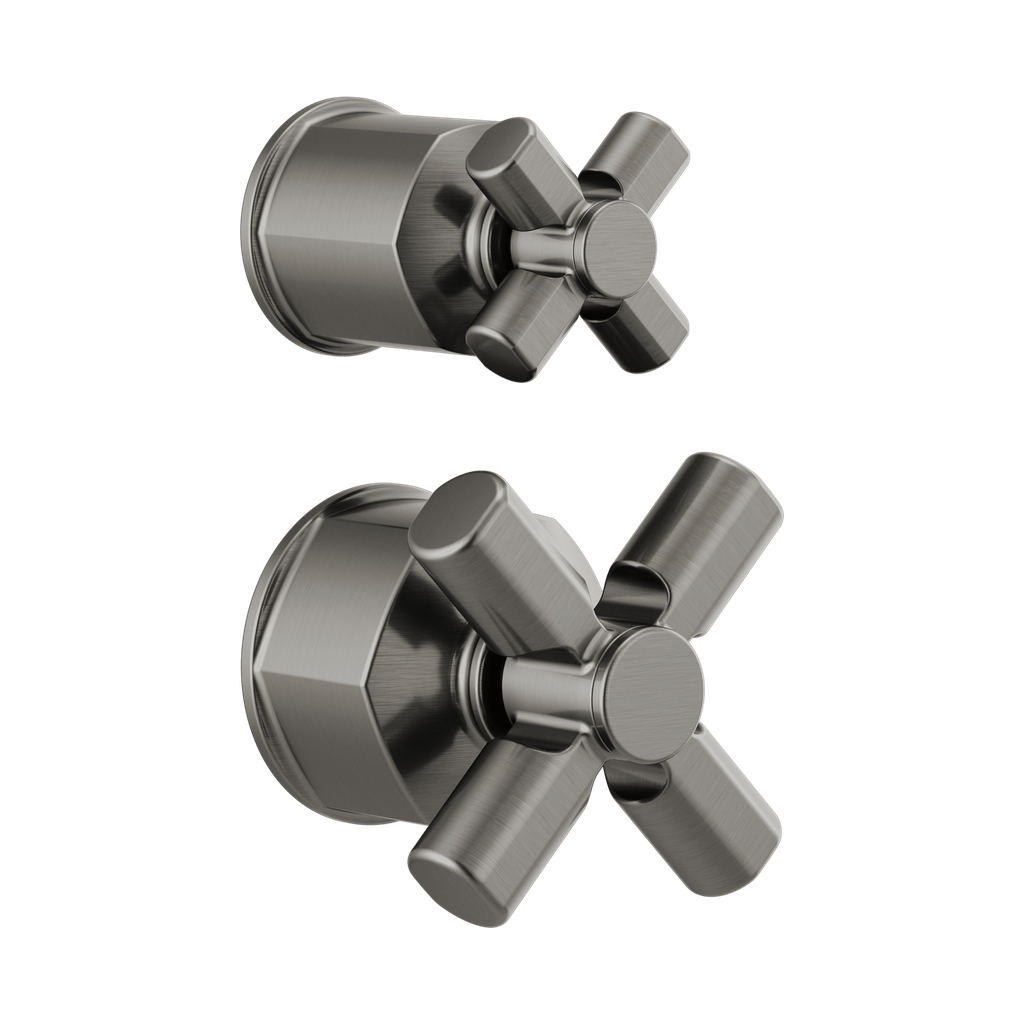 Brizo HX75P76-SL Invari Pressure Balance Valve Diverter Trim Cross Handle Kit Brilliance Luxe Steel