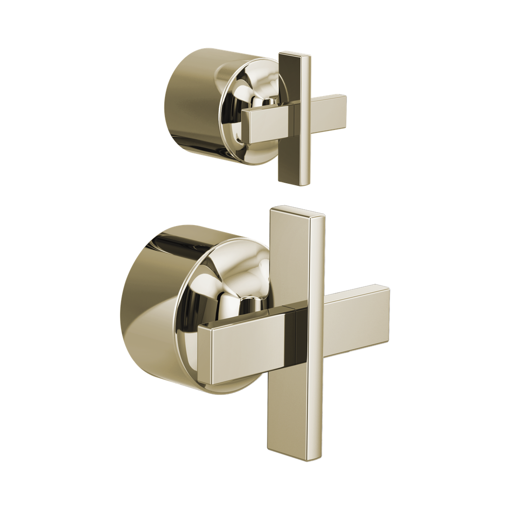 Brizo HX75P98-PN Levoir Pressure Balance Valve With Diverter Trim Handle Kit Brilliance Polished Nickel