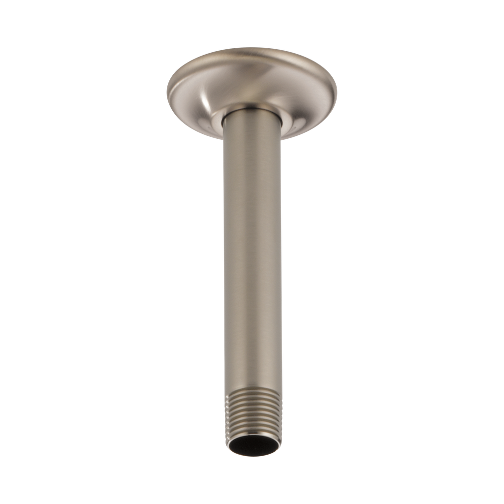Brizo RP48985NK Essential 6" Ceiling Mount Shower Arm And Round Flange Brilliance Luxe Nickel