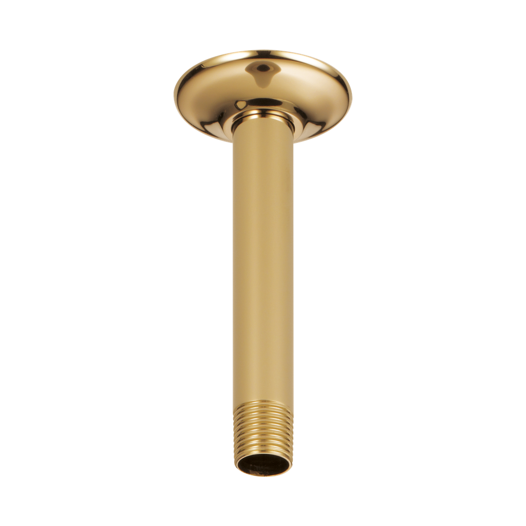 Brizo RP48985PG Essential 6" Ceiling Mount Shower Arm And Round Flange Brilliance Polished Gold