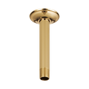 Brizo RP48985PG Essential 6" Ceiling Mount Shower Arm And Round Flange Brilliance Polished Gold