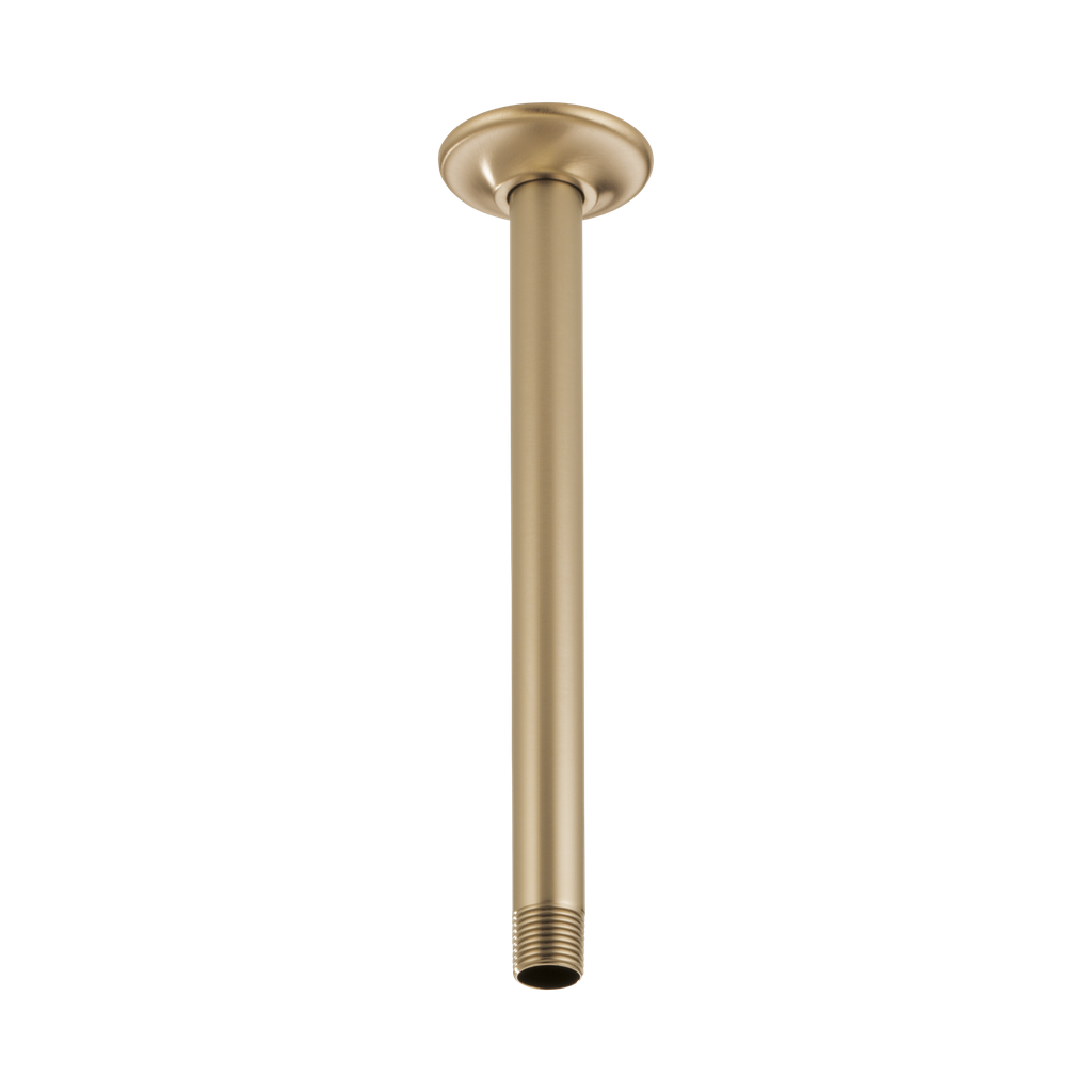 Brizo RP48986GL Essential 10" Ceiling Mount Shower Arm And Round Flange Brilliance Luxe Gold