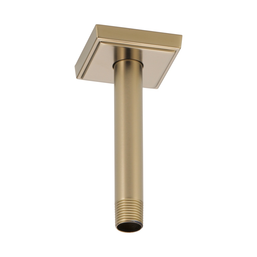 Brizo RP70764GL Essential 6" Ceiling Mount Shower Arm And Square Flange Brilliance Luxe Gold