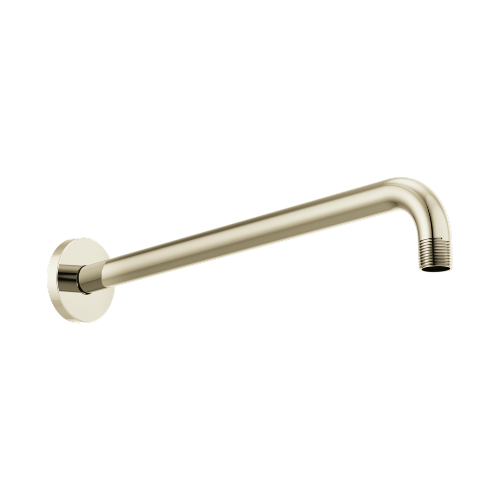 Brizo RP71648PN Essential 16" Linear Round Wall Mount Shower Arm And Flange Brilliance Polished Nickel