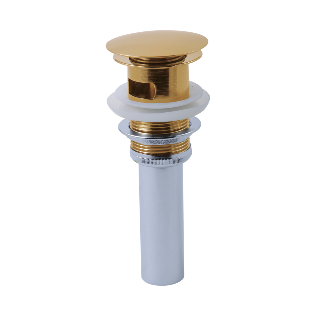 Brizo RP72414PG Push Button Pop-Up With Overflow Brilliance Polished Gold