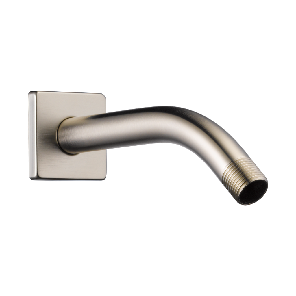 Brizo RP74448NK Essential 7" Linear Round Wall Mount Shower Arm And Flange Brilliance Luxe Nickel
