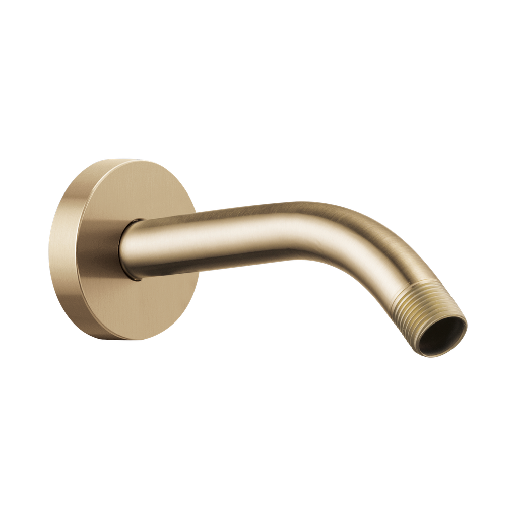 Brizo RP74751GL Essential 7" Linear Round Wall Mount Shower Arm And Flange Brilliance Luxe Gold