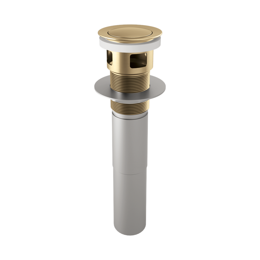 Brizo RP81628GL Push Pop-Up Drain With Overflow Brilliance Luxe Gold