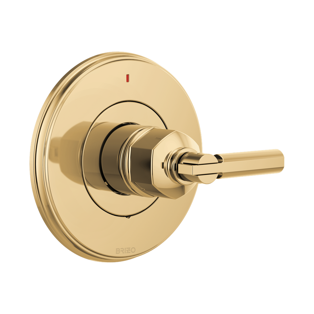 Brizo T60P076-PGLHP Invari Pressure Balance Valve Trim Less Handle Brilliance Polished Gold