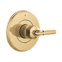 Brizo T60P076-PGLHP Invari Pressure Balance Valve Trim Less Handle Brilliance Polished Gold
