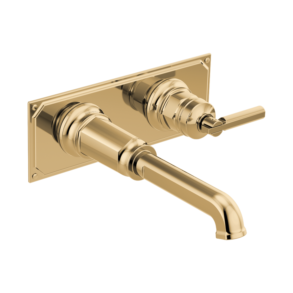 Brizo T65776LF-PGLHP-ECO Invari Wall Mount Lavatory Faucet Less Handle Brilliance Polished Gold