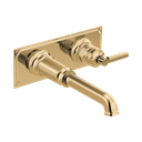 Brizo T65776LF-PGLHP-ECO Invari Wall Mount Lavatory Faucet Less Handle Brilliance Polished Gold