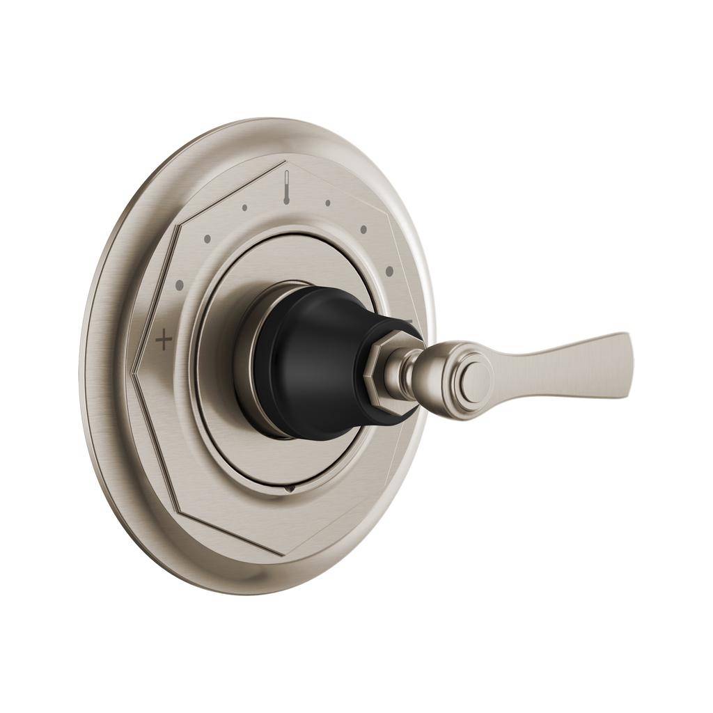 Brizo T66T060-NKBL Rook Thermostatic Valve Trim Luxe Nickel Matte Black