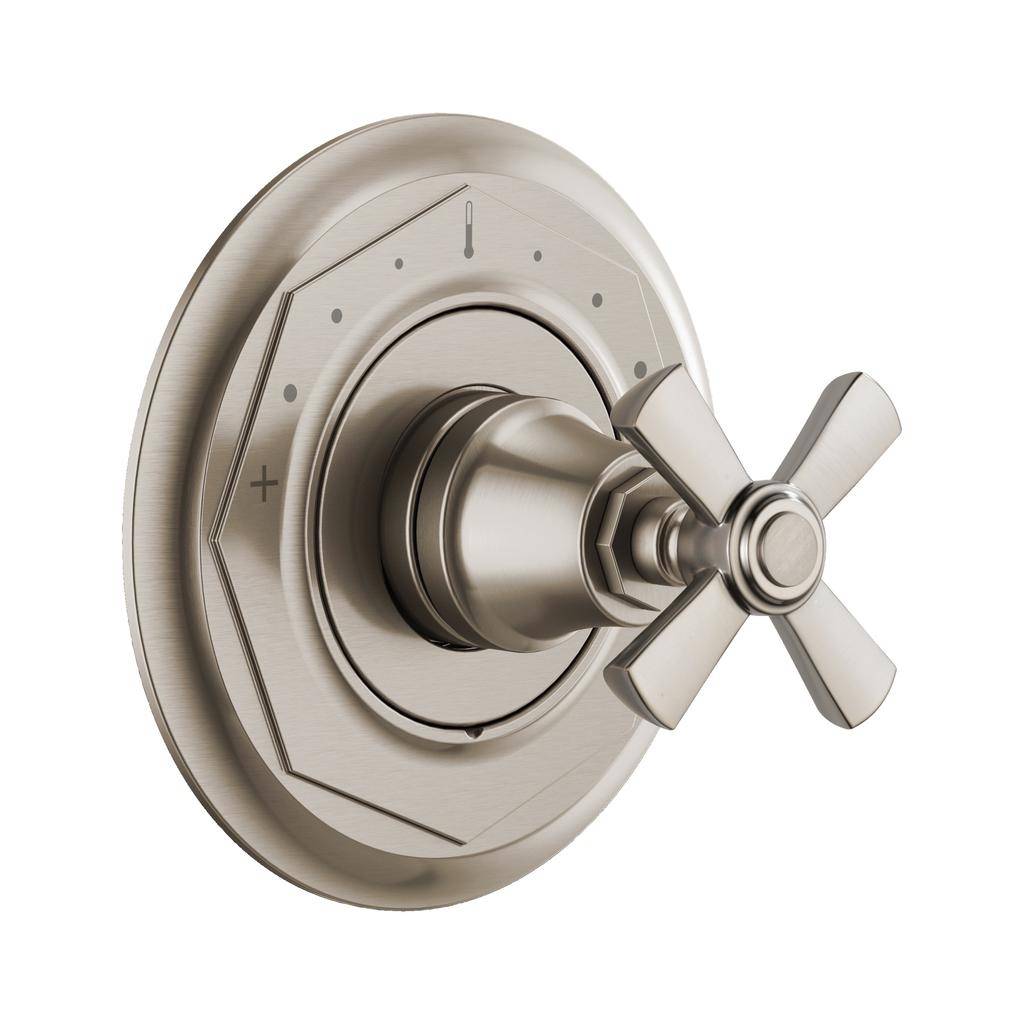Brizo T66T061-NK Rook Thermostatic Valve Trim Cross Luxe Nickel