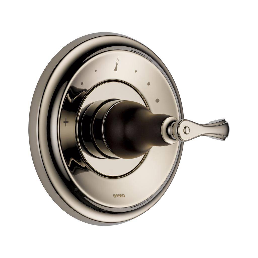 Brizo T66T085-PNCO Charlotte Thermostatic Valve Trim Cocoa Bronze Polished Nickel