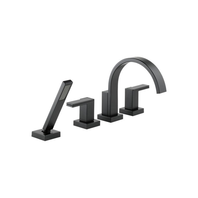 Brizo T67480-BLLHP Siderna Roman Tub Trim Hand Shower Less Handles Matte Black