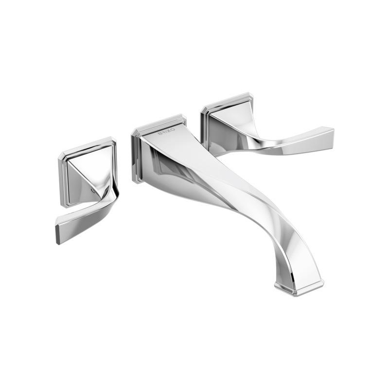 Brizo T70430-PC Virage Two Handle Wall Mount Tub Filler Chrome