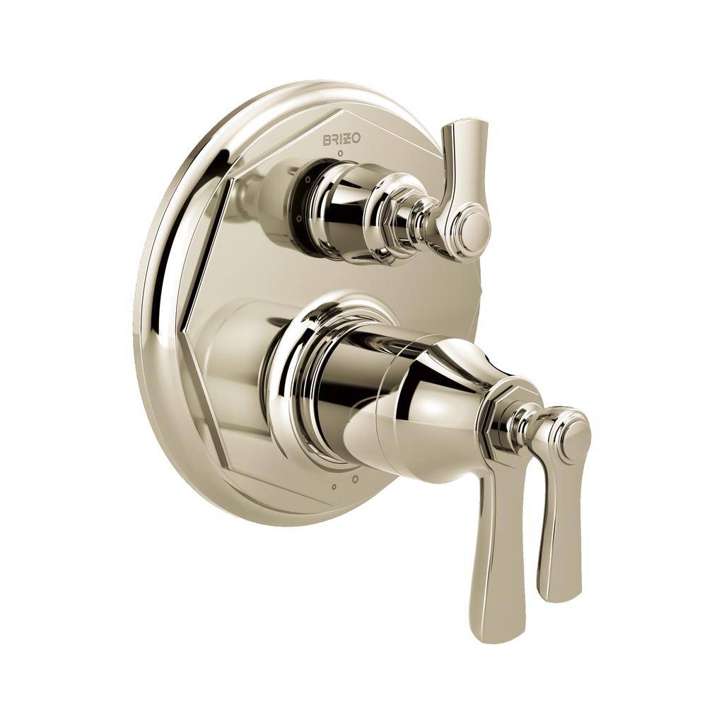 Brizo T75561-PN Rook Thermostatic Valve 3 Function Diverter Trim Polished Nickel