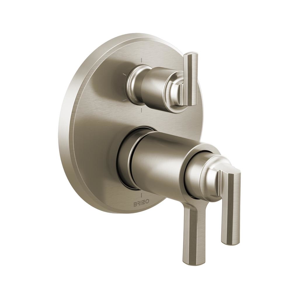 Brizo T75698-NK Tempassure Thermostatic Valve With 6 Function Diverter Trim Luxe Nickel