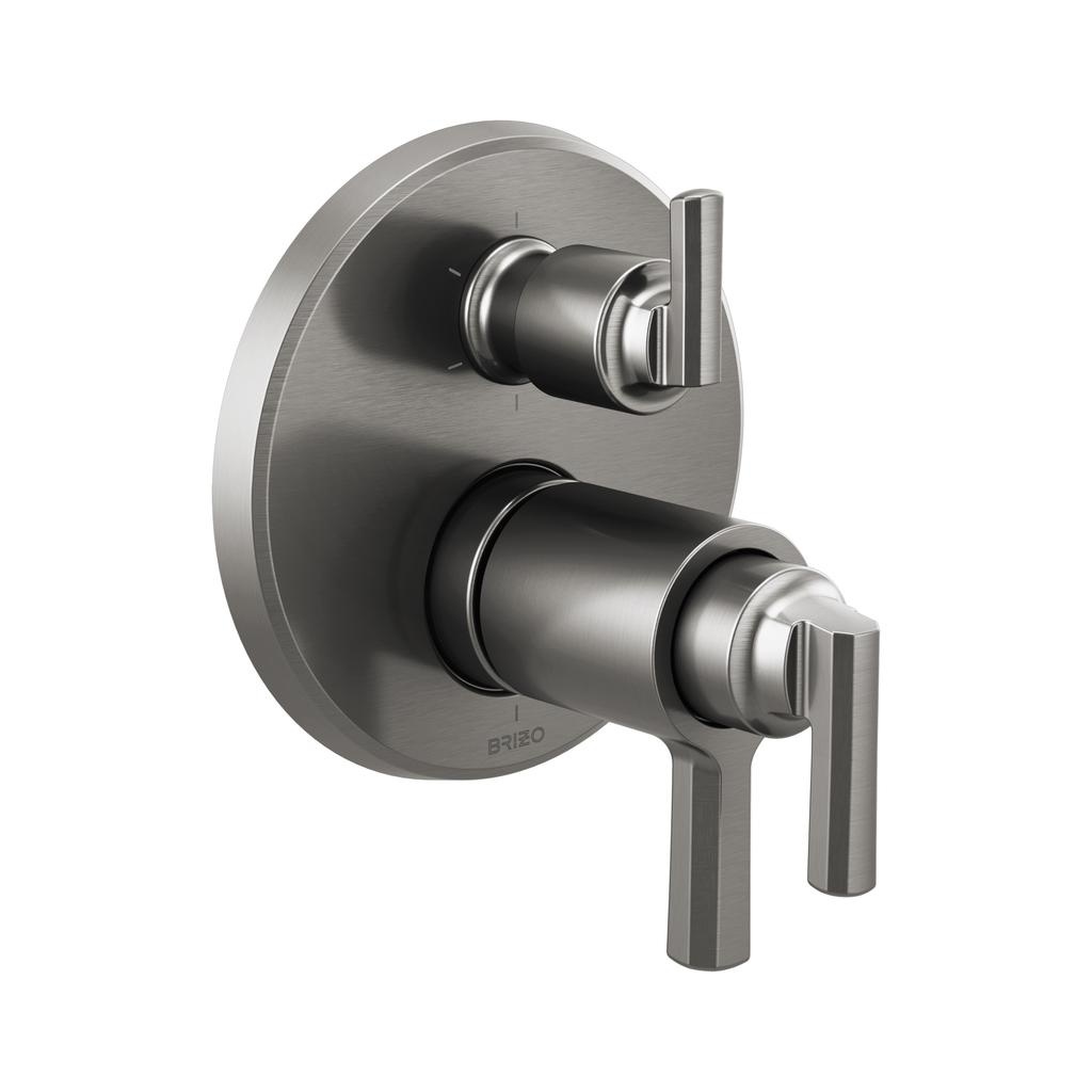 Brizo T75698-SL Tempassure Thermostatic Valve With 6 Function Diverter Trim Luxe Steel