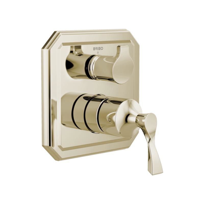 Brizo T75P530-PN Virage Pressure Balance Valve 3 Function Diverter Trim Polished Nickel