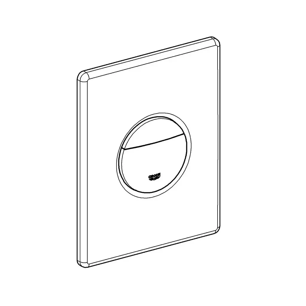 Grohe 42375000 Universal Cover Plate With Push Button