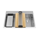 Kindred BSL2233-9-1OW-WKC Single Bowl Workstation Sink Stainless Steel