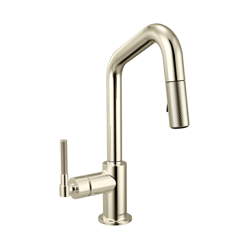 Brizo 63963LF-PN Litze Pull-Down Prep Faucet With Angle Spout Polished Nickel