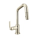 Brizo 63964LF-PN Litze Pull-Down Prep Faucet With Angle Spout Polished Nickel