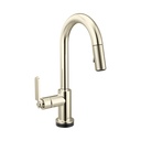 Brizo 64944LF-PN Litze Smarttouch Pull-Down Prep Faucet Industrial Handle Polished Nickel