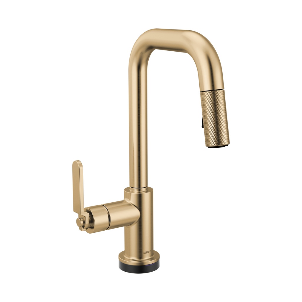 Brizo 64954LF-GL Litze SmartTouch Pull-Down Prep Faucet Industrial Handle Brilliance Luxe Gold