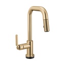 Brizo 64954LF-GL Litze SmartTouch Pull-Down Prep Faucet Industrial Handle Brilliance Luxe Gold