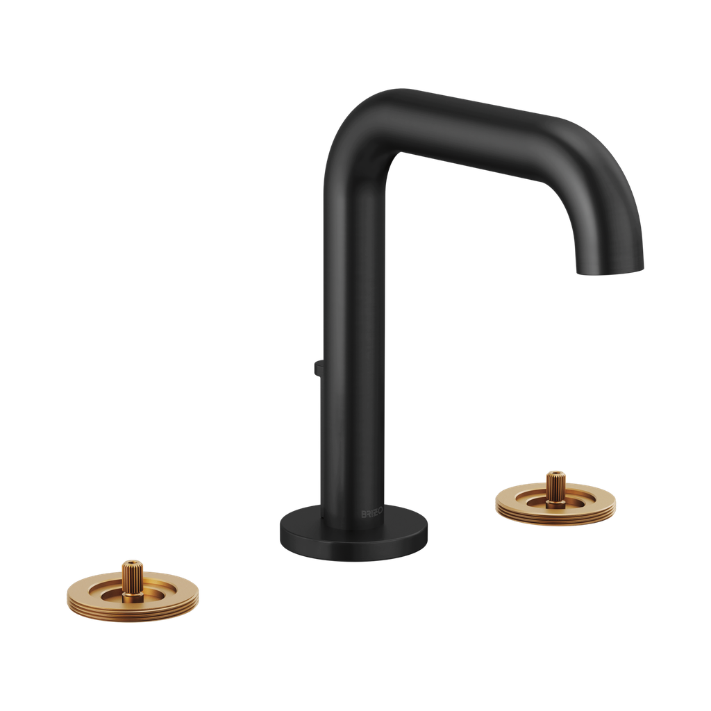 Brizo 65332LF-BLLHP Litze Widespread Lavatory Faucet Less Handles Matte Black