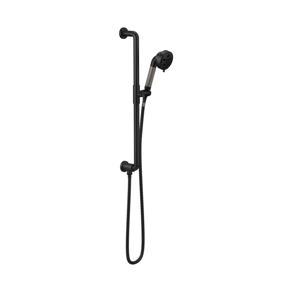 Brizo 85735-BLSL Litze H2OKinetic Slide Bar Handshower Matte Black Brilliance Luxe Steel