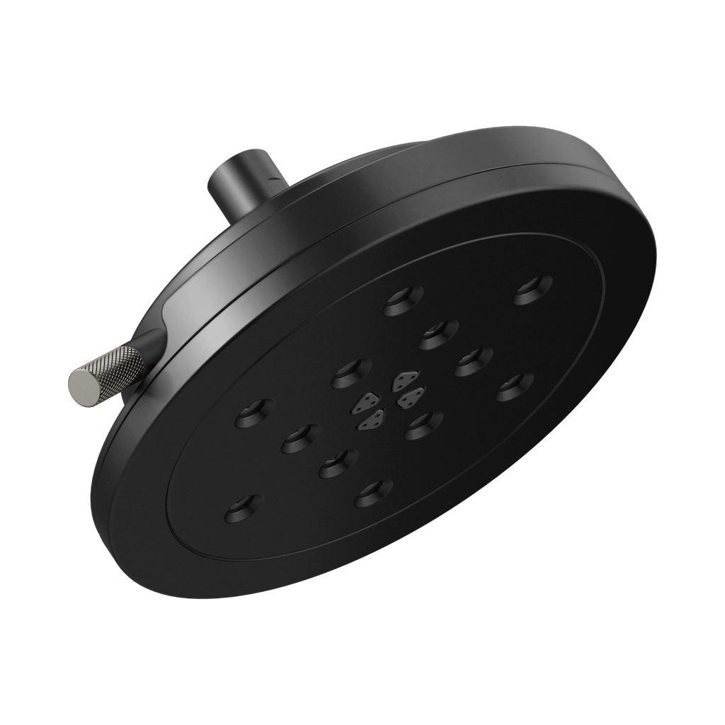 Brizo 87435-BLSL Litze 8" Multi-Function Wall Mount Showerhead Matte Black Brilliance Luxe Steel