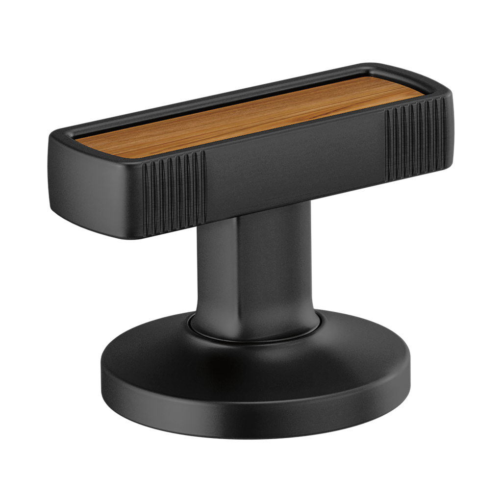 Brizo HI5306-BLWD Kintsu Widespread Lavatory Handle Kit with Wood Insert Matte Black