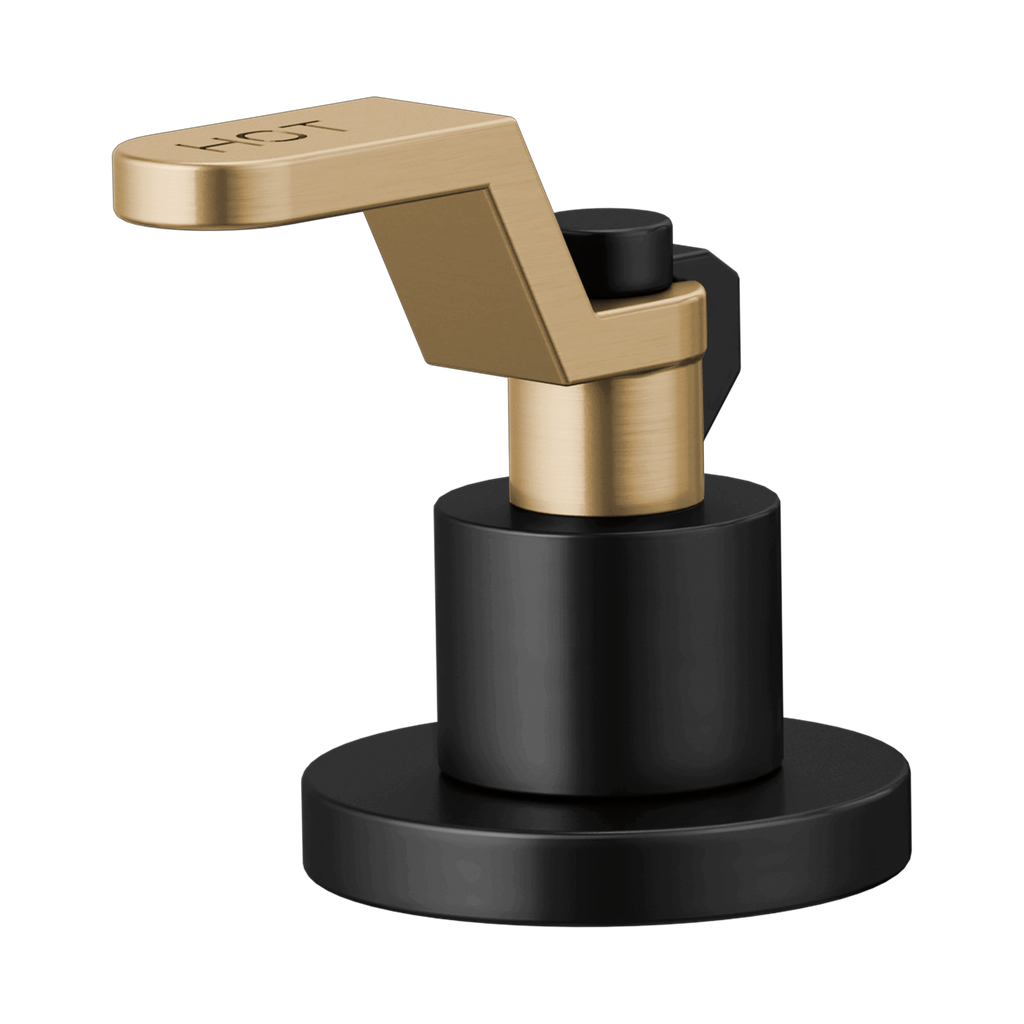 Brizo HL5334-BLGL-NM Litze Widespread Industrial Lever Handle Kit Matte Black Brilliance Luxe Gold