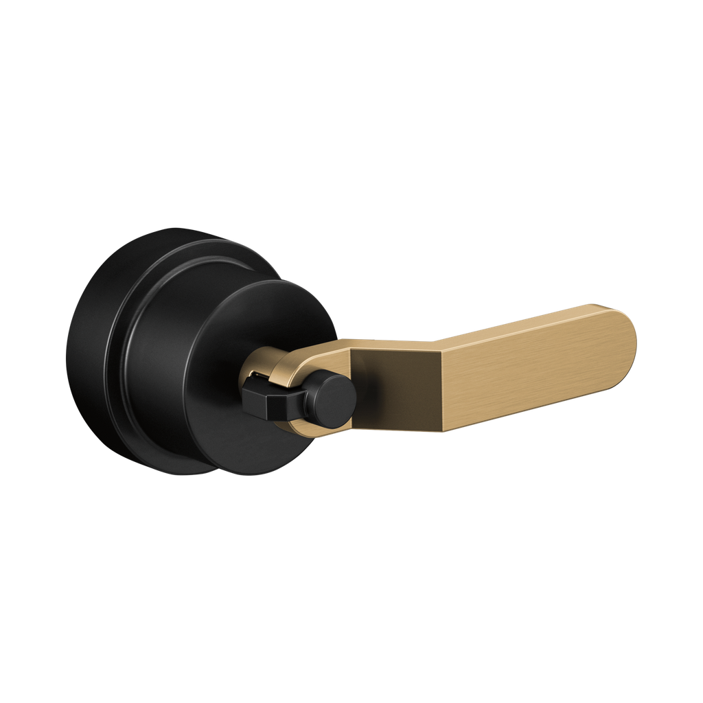 Brizo HL60P34-BLGL Litze Pressure Balance Industrial Lever Handle Kit Matte Black Brilliance Luxe Gold
