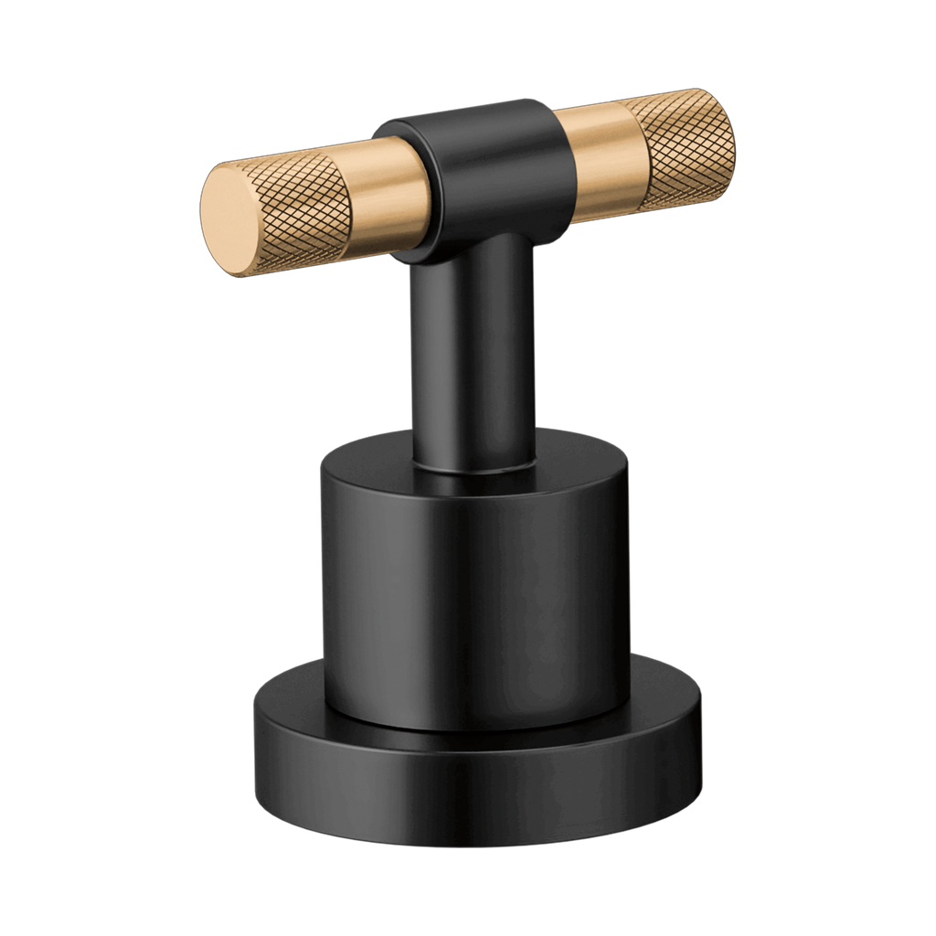Brizo HL633-BLGL Litze Roman Tub T-Lever Handle Kit Matte Black Brilliance Luxe Gold