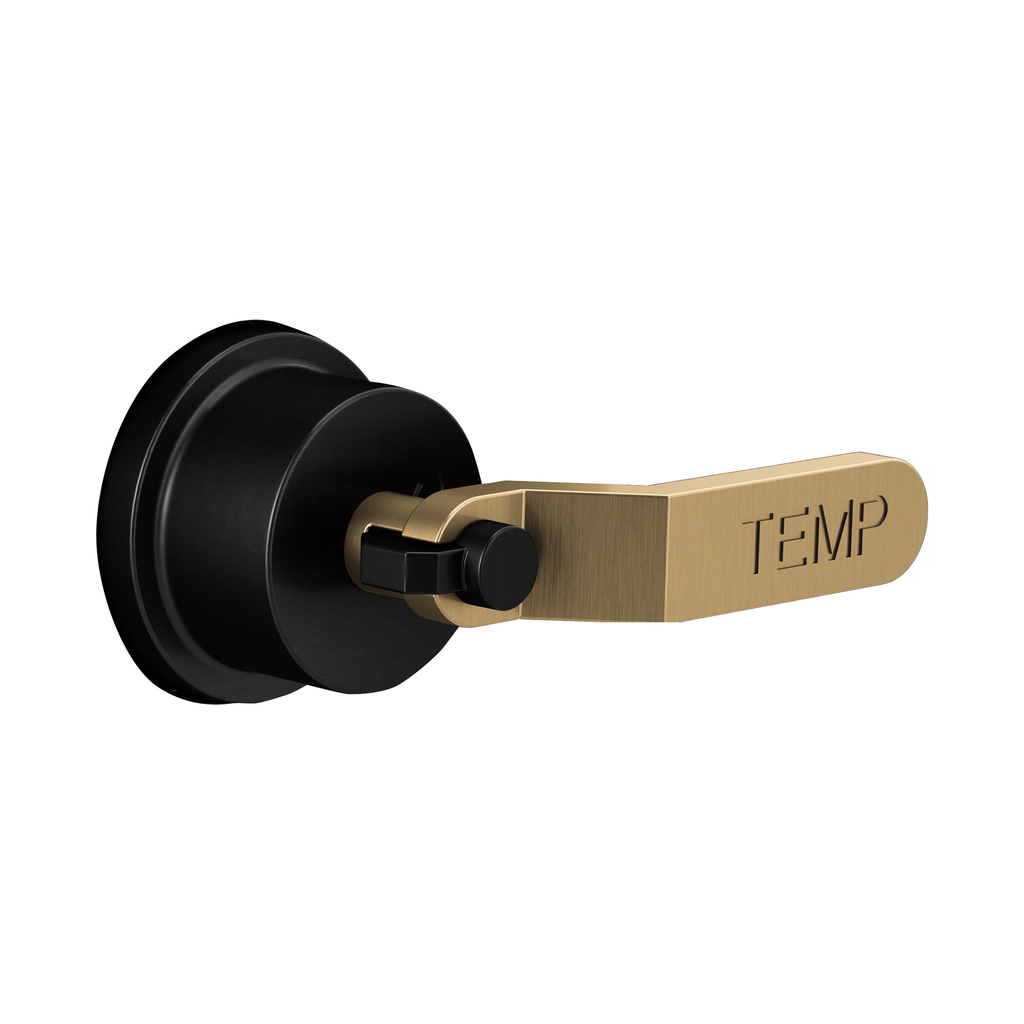 Brizo HL6634-BLGL Litze Sensori Thermostatic Valve Trim Handle Kit Matte Black Brilliance Luxe Gold