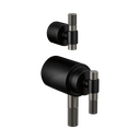 Brizo HL7533-BLSL Litze Thermostatic Valve With Diverter Trim Handle Kit Matte Black Brilliance Luxe Steel