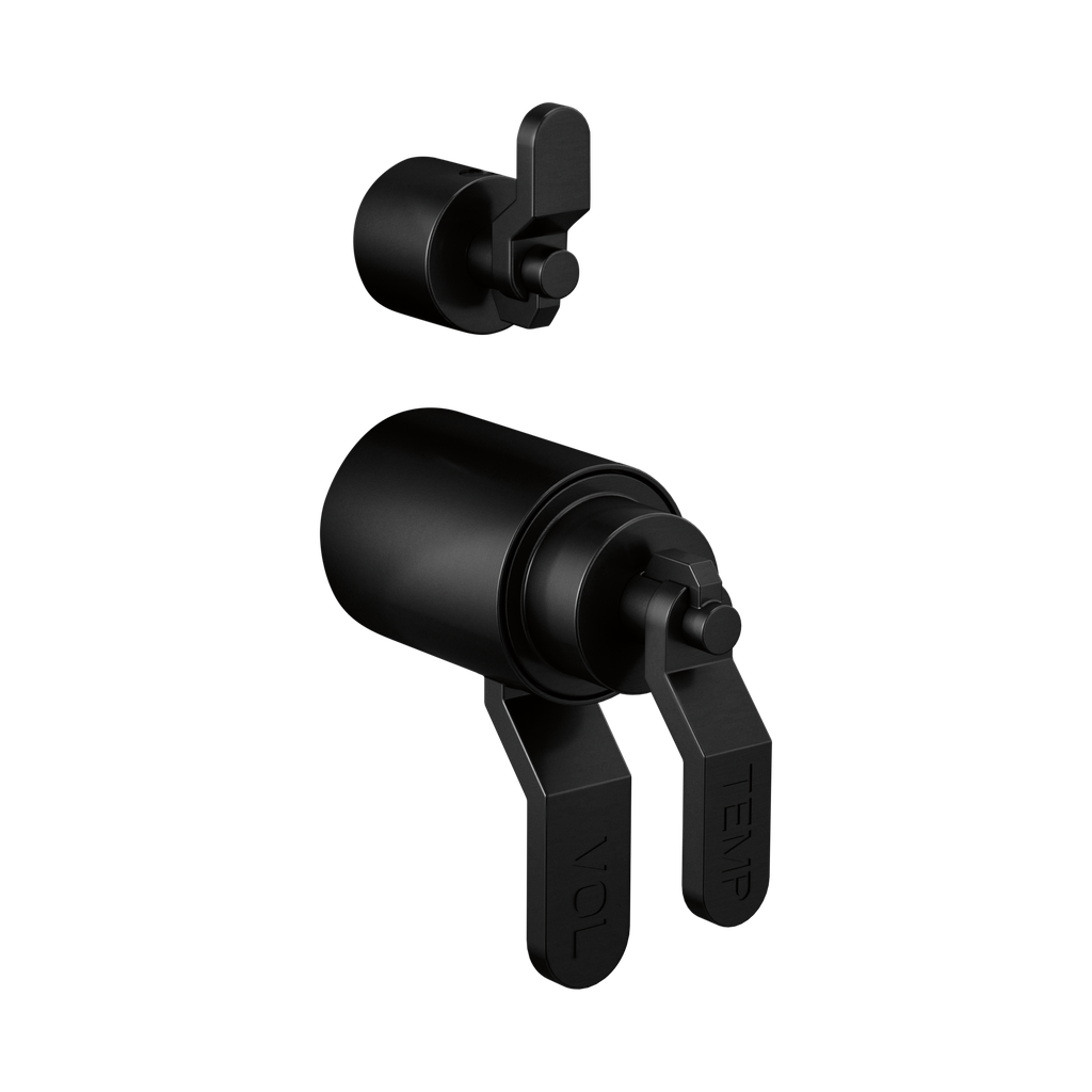 Brizo HL7534-BL Litze Thermostatic Valve With Diverter Trim Handle Kit Matte Black