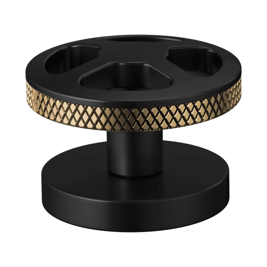 Brizo HW5332-BLGL Litze Widespread Lavatory Wheel Handle Kit Matte Black Brilliance Luxe Gold