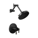 Brizo T60235-BLSLLHP Litze Tempassure Thermostatic Shower Trim Less Handles Matte Black Brilliance Luxe Steel