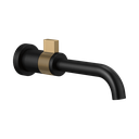Brizo T65735LF-BLGL Litze Single Handle Wall Mount Lavatory Faucet Matte Black Brilliance Luxe Gold