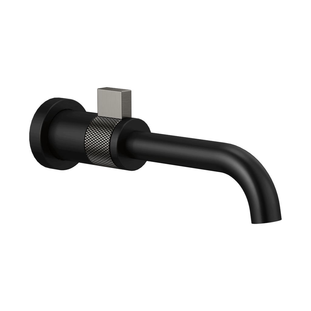 Brizo T65735LF-BLSL-ECO Litze Single Handle Wall Mount Lavatory Faucet Matte Black Brilliance Luxe Steel