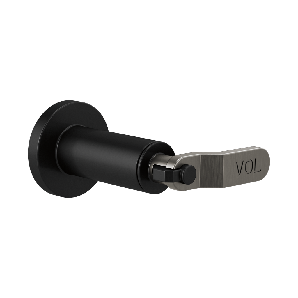 Brizo T66634-BLSL Litze Sensori Volume Control Trim Industrial Lever Matte Black Brilliance Luxe Steel
