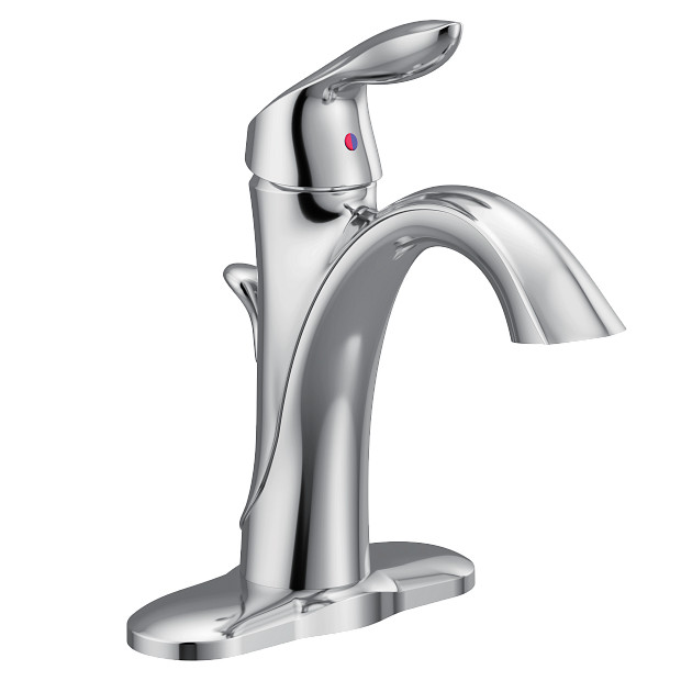 Moen 6400 Eva Chrome One Handle High Arc Bathroom Faucet